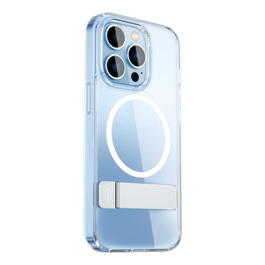 Apple iPhone 14 Pro Kılıf Standlı M-safe Wireless Şarj Özellikli Wiwu Aurora Serisi Kapak