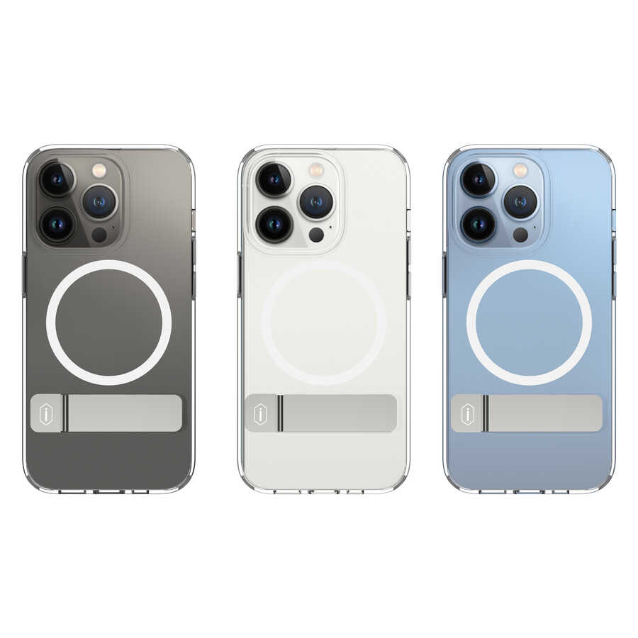 Apple iPhone 14 Pro Kılıf Standlı M-safe Wireless Şarj Özellikli Wiwu Aurora Serisi Kapak - Görsel 18