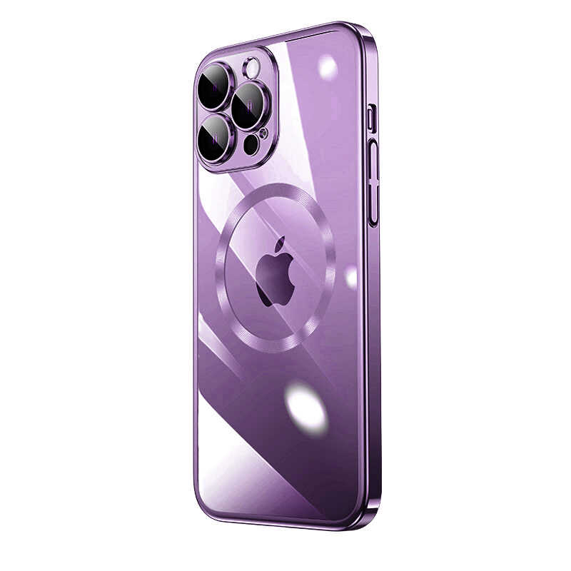 Apple iPhone 14 Pro Kılıf Wireless Şarj Özellikli Sert PC Zore Riksos M-safe Kapak