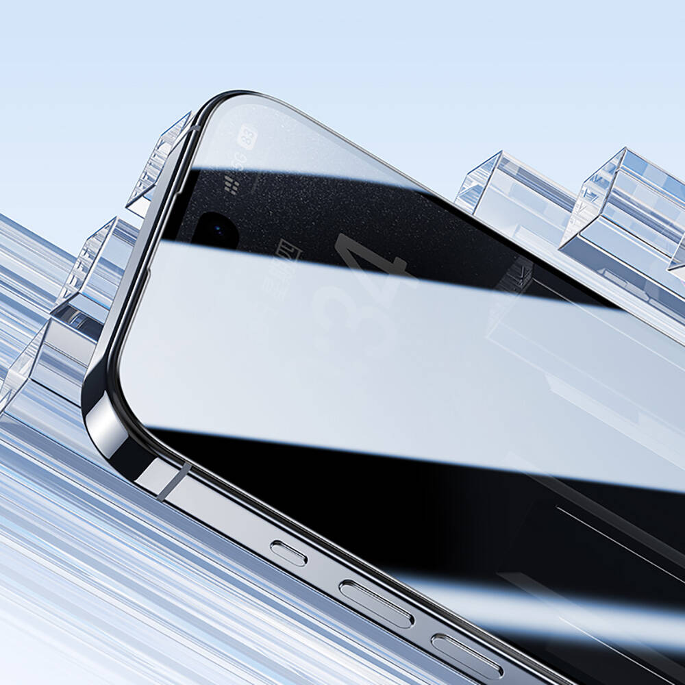 Apple iPhone 14 Pro Max Benks Ultra Shield 0.4mm Privacy Ekran Koruyucu + Kolay Uygulama Aparatlı - Görsel 7