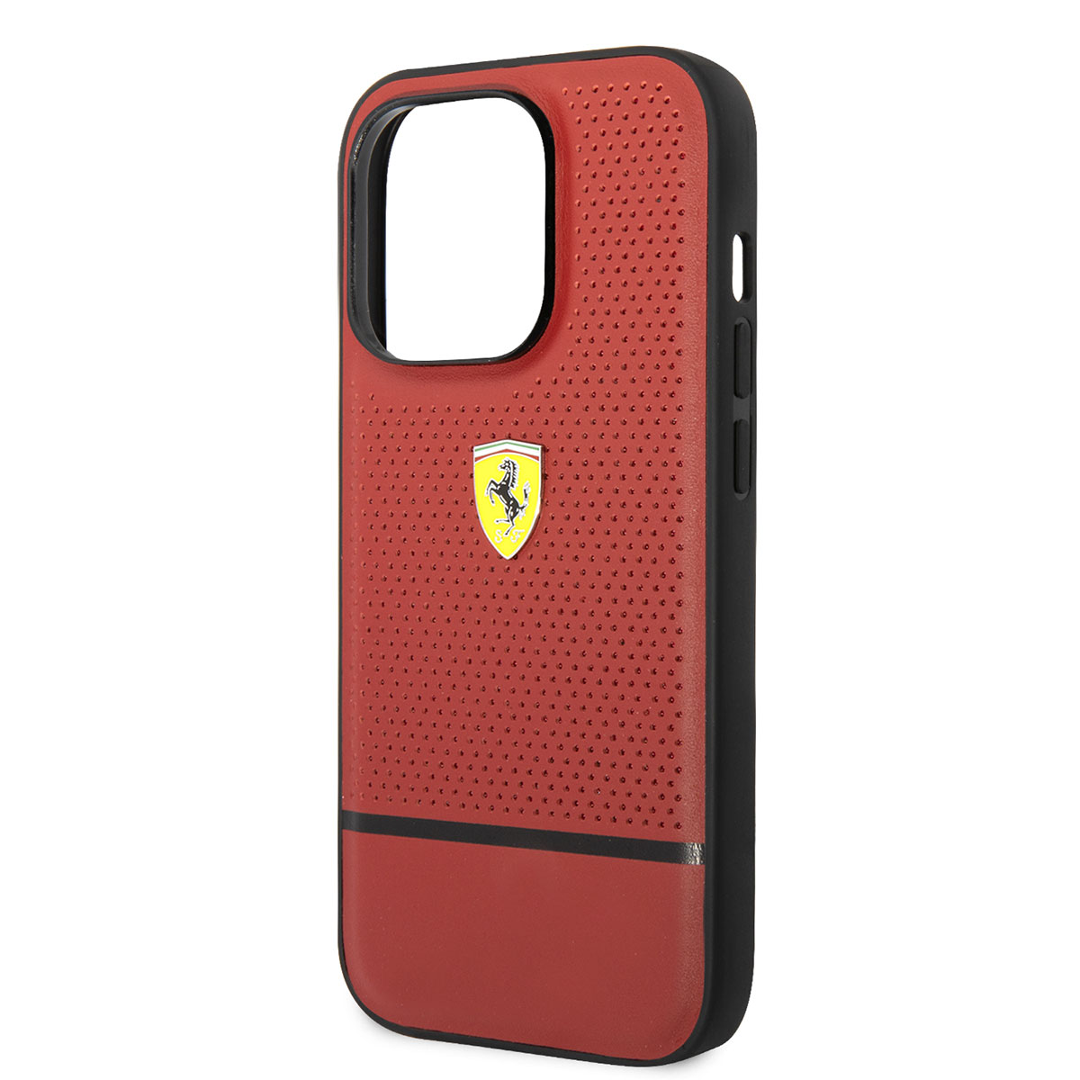 Apple iPhone 14 Pro Max Kılıf Ferrari Orjinal Lisanslı Deri Delikli Ve Çizgili Dizayn Kapak - Görsel 7