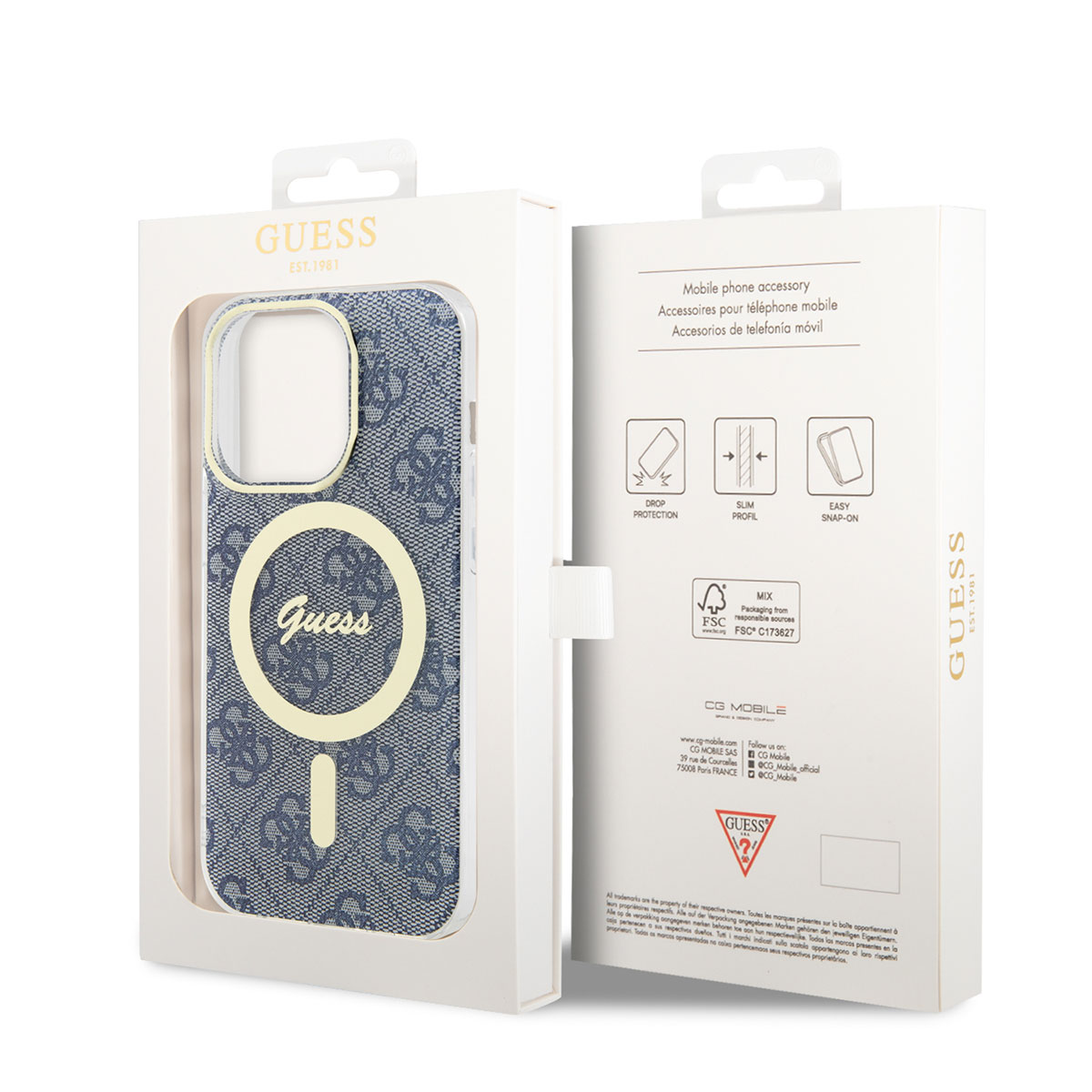 Apple iPhone 14 Pro Max Kılıf GUESS M-safe Şarj Özellikli Kapak