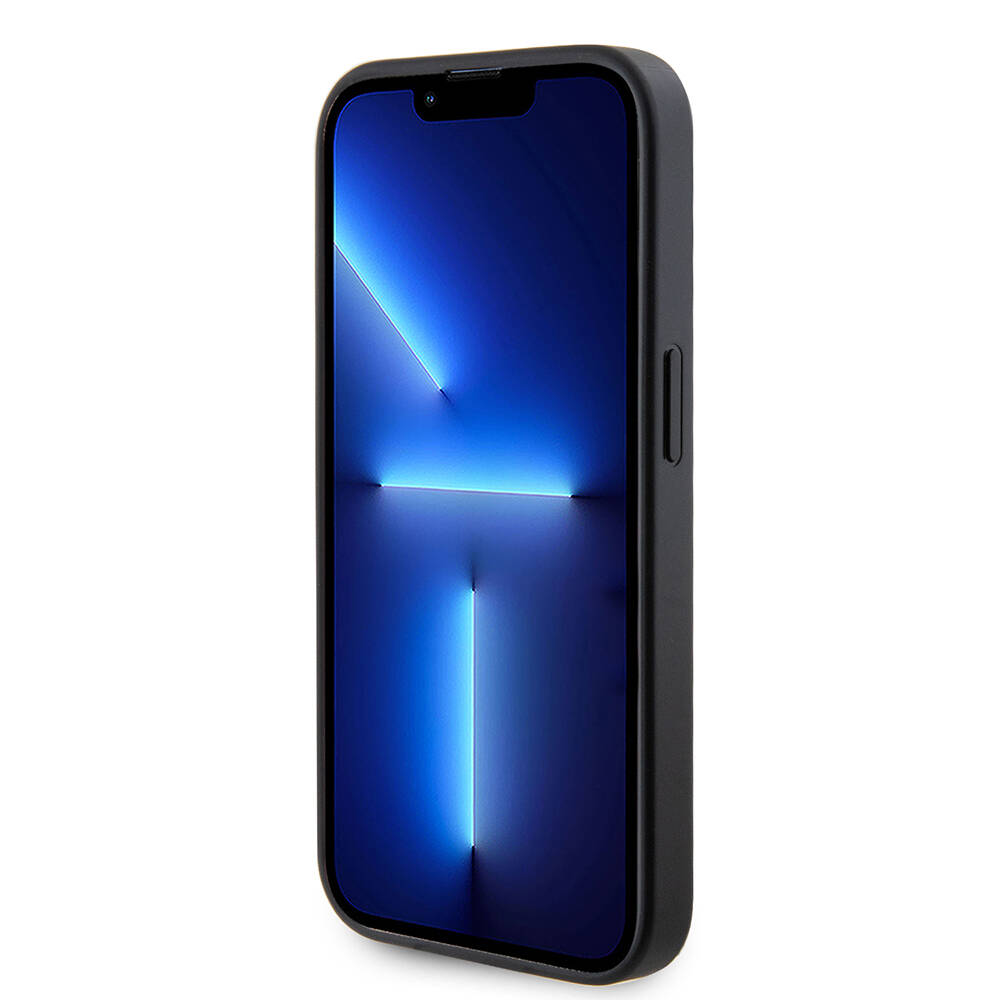 Apple iPhone 14 Pro Max Kılıf Guess Orjinal Lisanslı Deri 4G Metal Logo Strass Kapak - Görsel 6