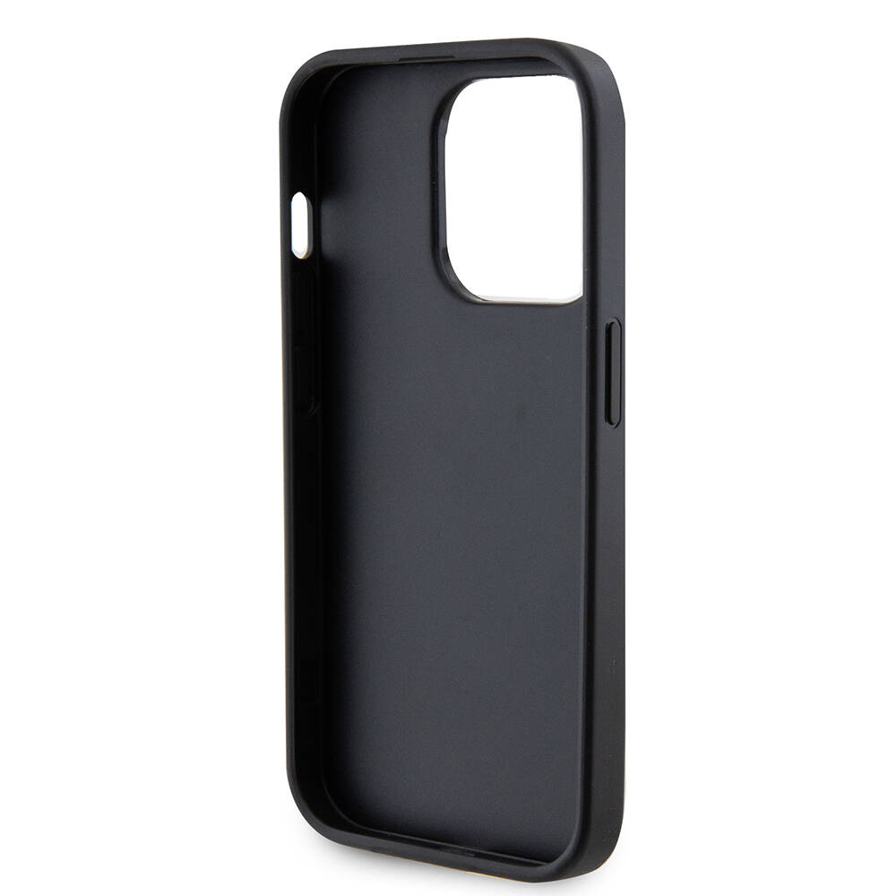 Apple iPhone 14 Pro Max Kılıf Guess Orjinal Lisanslı Deri 4G Metal Logo Strass Kapak - Görsel 9
