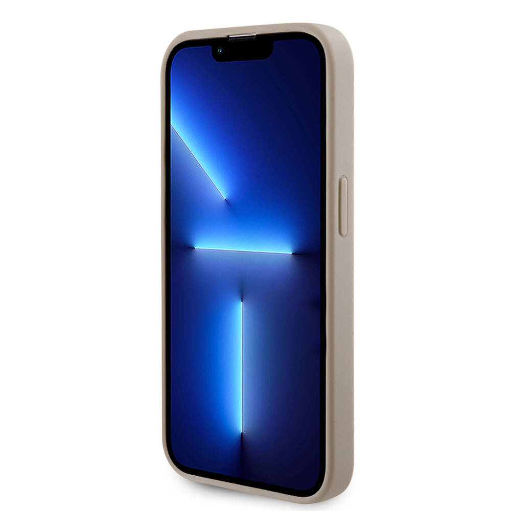Apple iPhone 14 Pro Max Kılıf Guess Orjinal Lisanslı Deri 4G Metal Logo Strass Kapak - Görsel 10