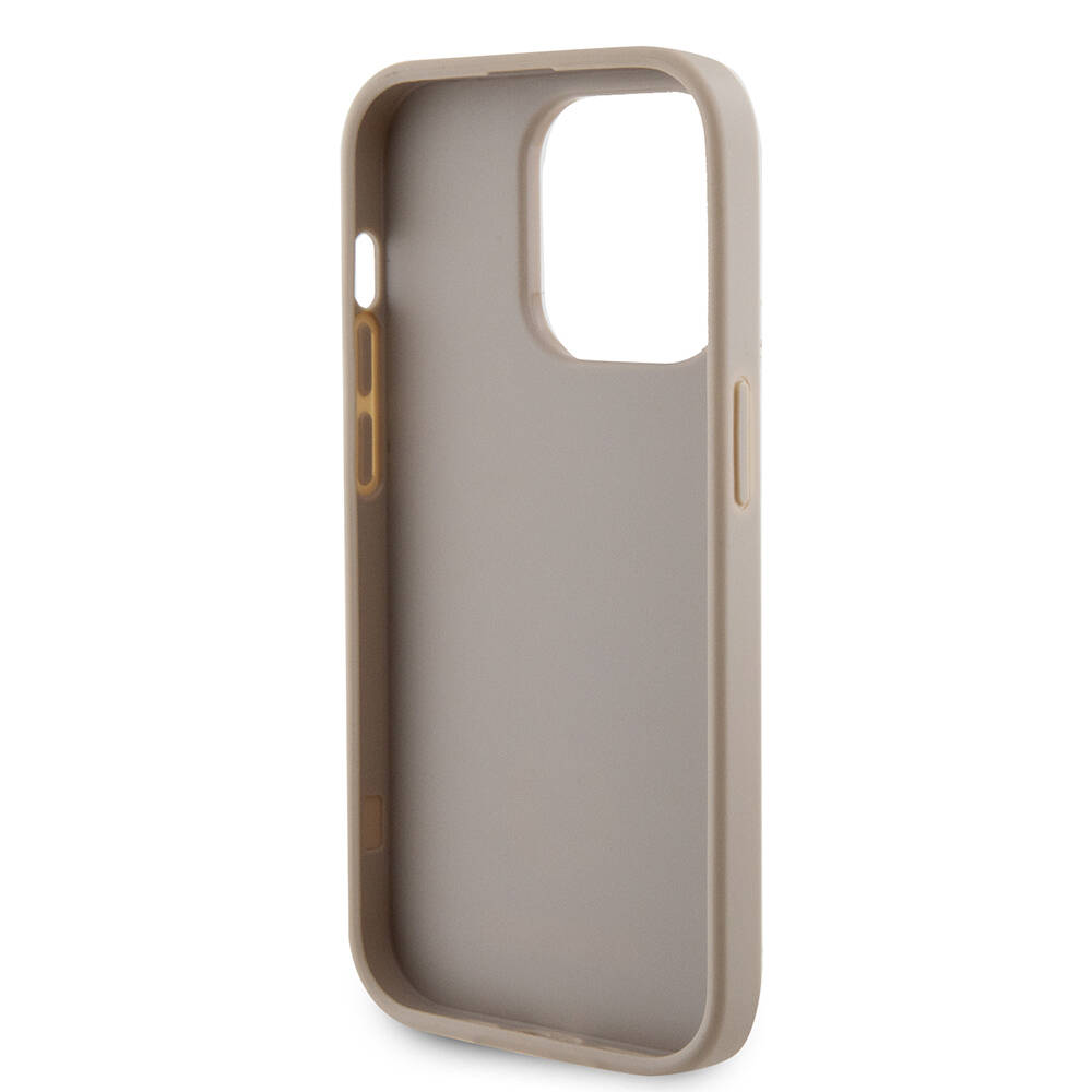 Apple iPhone 14 Pro Max Kılıf Guess Orjinal Lisanslı Deri 4G Metal Logo Strass Kapak - Görsel 13