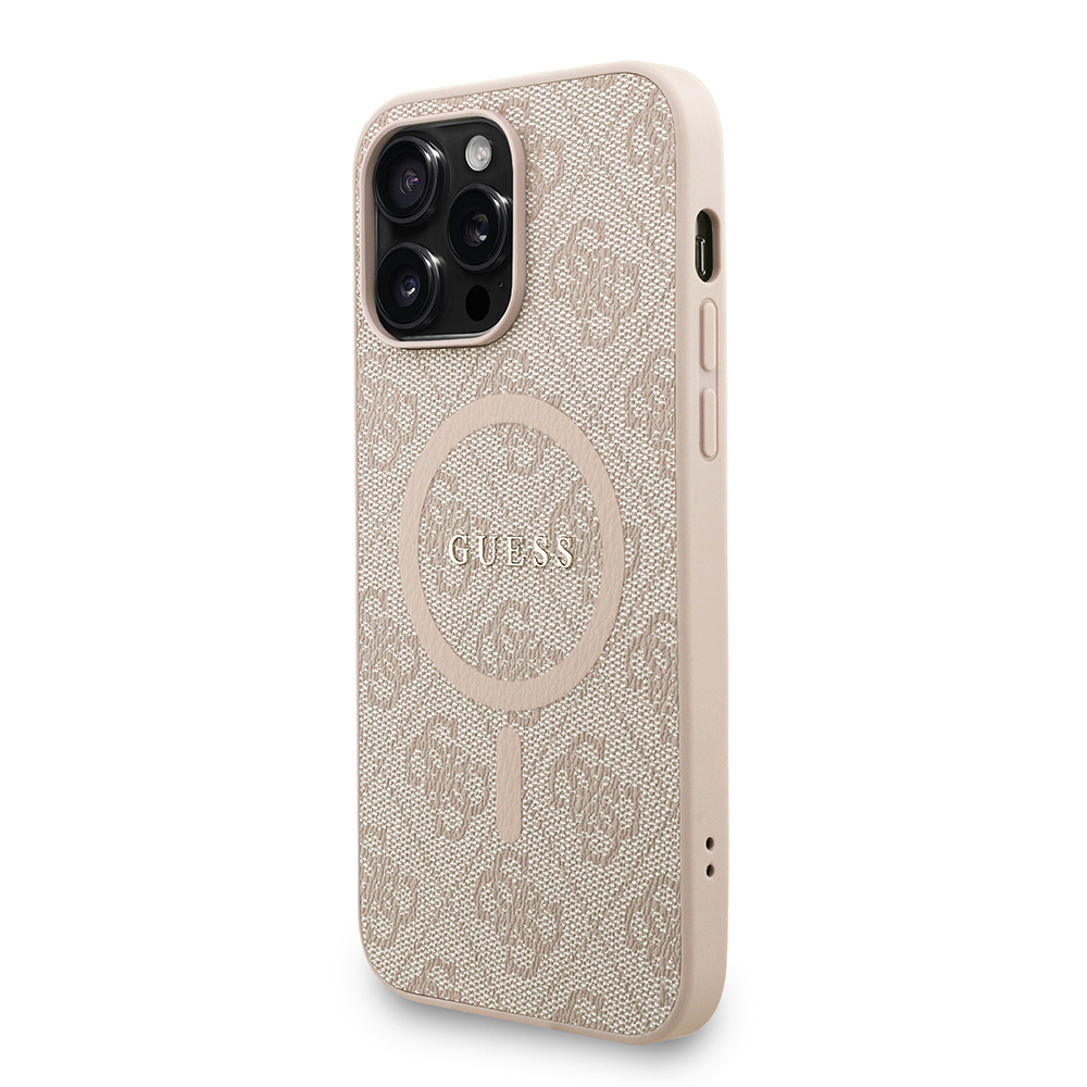 Apple iPhone 14 Pro Max Kılıf Guess Orjinal Lisanslı M-safe Şarj Özellikli PU Deri Bilek Askı İpli Yazı Logolu Kapak - Görsel 3