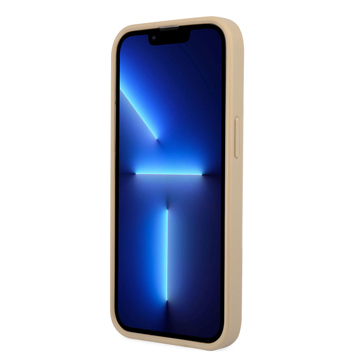 Apple iPhone 14 Pro Max Kılıf GUESS PU Safran Deri Üçgen Logo Dizayn Kapak - Görsel 2