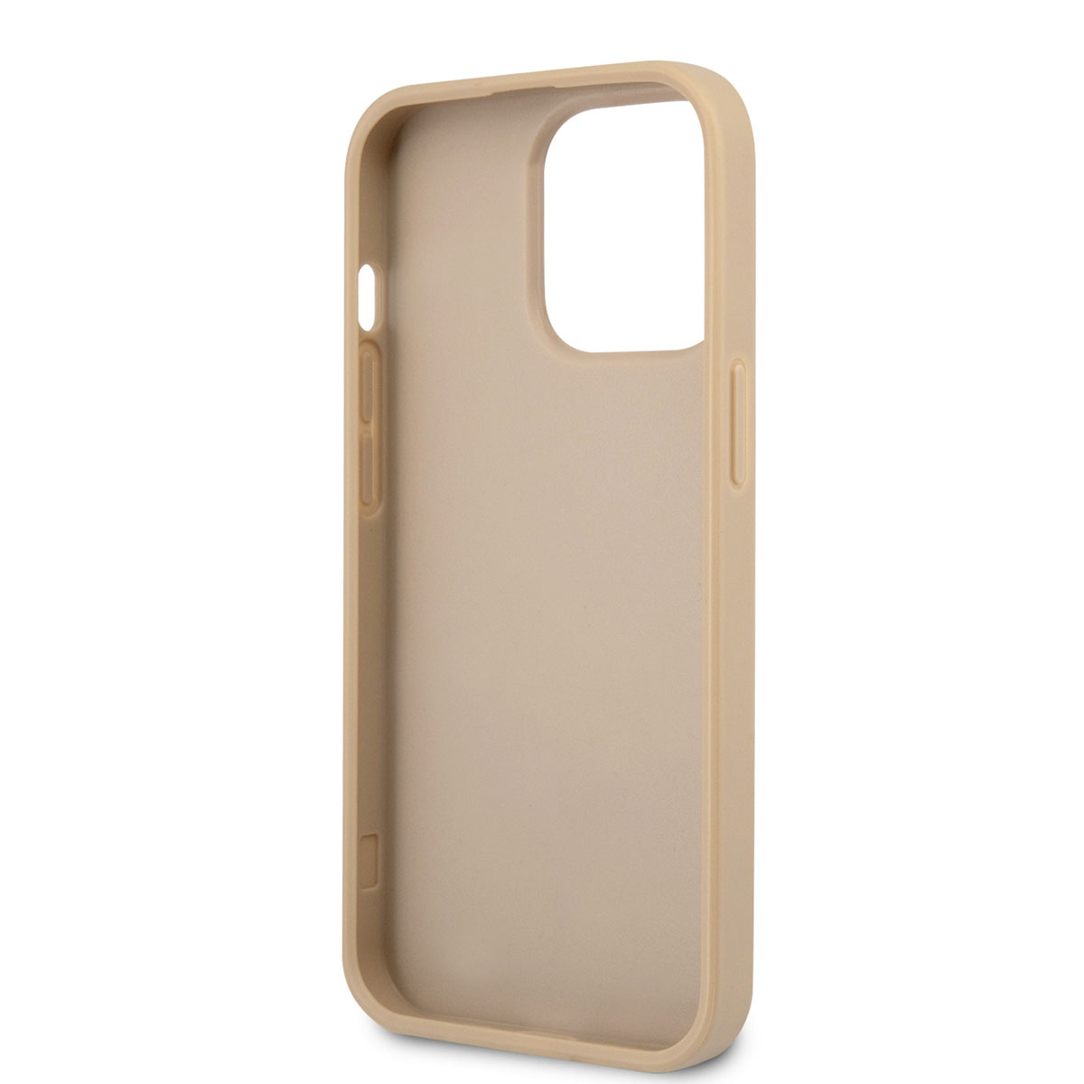 Apple iPhone 14 Pro Max Kılıf GUESS PU Safran Deri Üçgen Logo Dizayn Kapak - Görsel 3