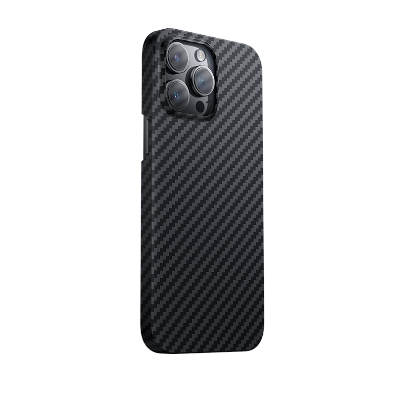 Apple iPhone 14 Pro Max Kılıf M-safe Özellikli Karbon Fiber Benks Essential Kevlar Kapak