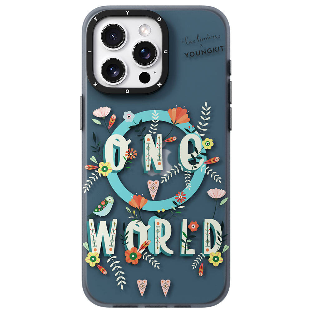 Apple iPhone 14 Pro Max Kılıf M-safe Şarj Özellikli Bee Brown Tasarımlı Youngkit Colorful Life Serisi Kapak