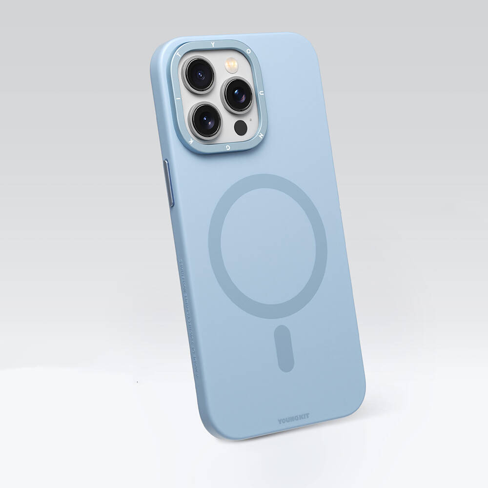 Apple iPhone 14 Pro Max Kılıf M-safe Şarj Özellikli Çizilmeye ve Aşınmaya Dayanıklı Youngkit Velvet Serisi Kapak - Görsel 9