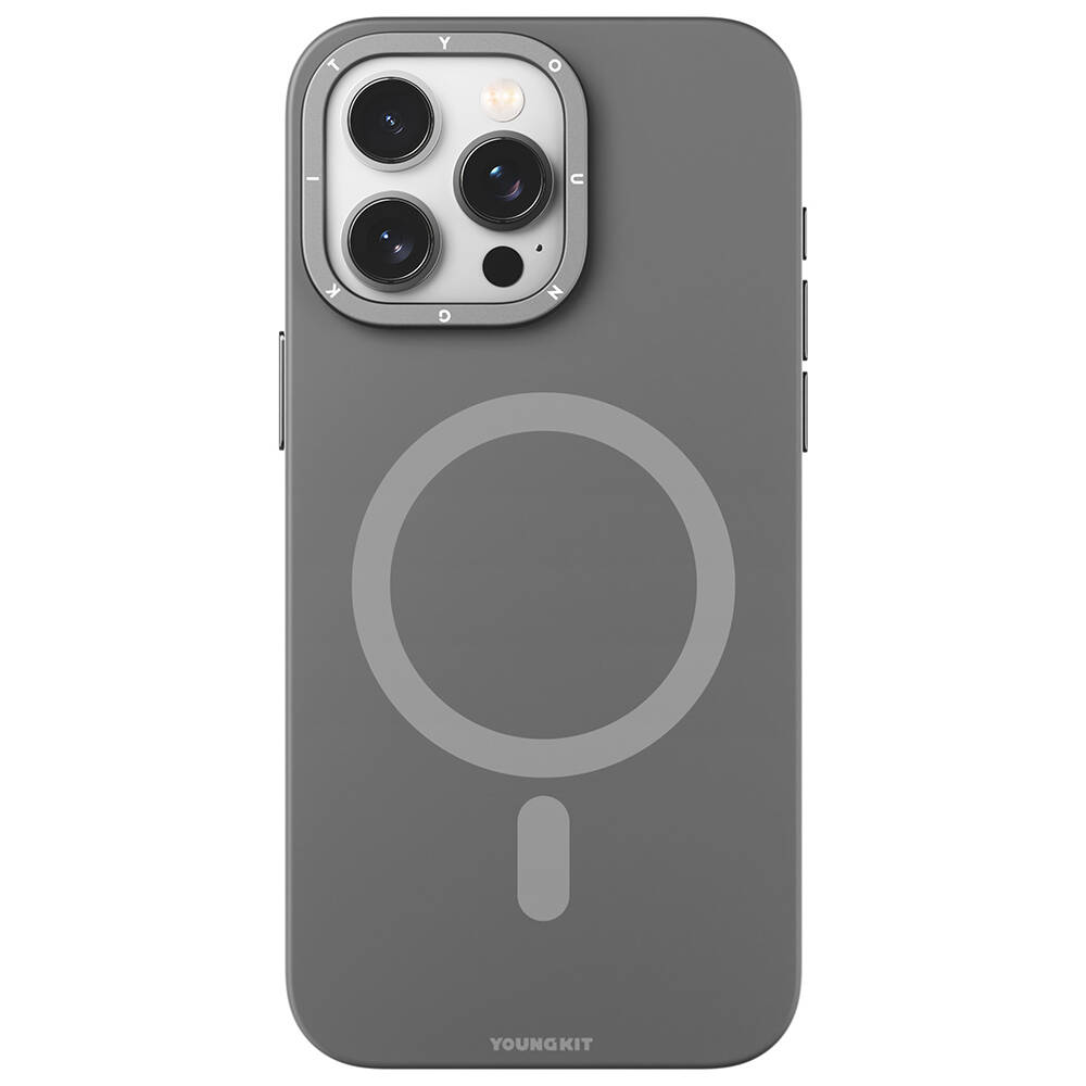 Apple iPhone 14 Pro Max Kılıf M-safe Şarj Özellikli Çizilmeye ve Aşınmaya Dayanıklı Youngkit Velvet Serisi Kapak - Görsel 4