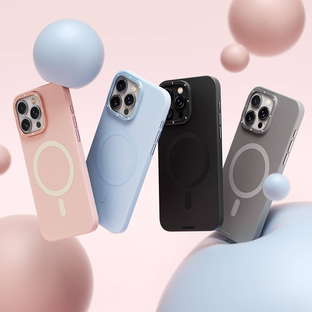Apple iPhone 14 Pro Max Kılıf M-safe Şarj Özellikli Çizilmeye ve Aşınmaya Dayanıklı Youngkit Velvet Serisi Kapak - Görsel 13