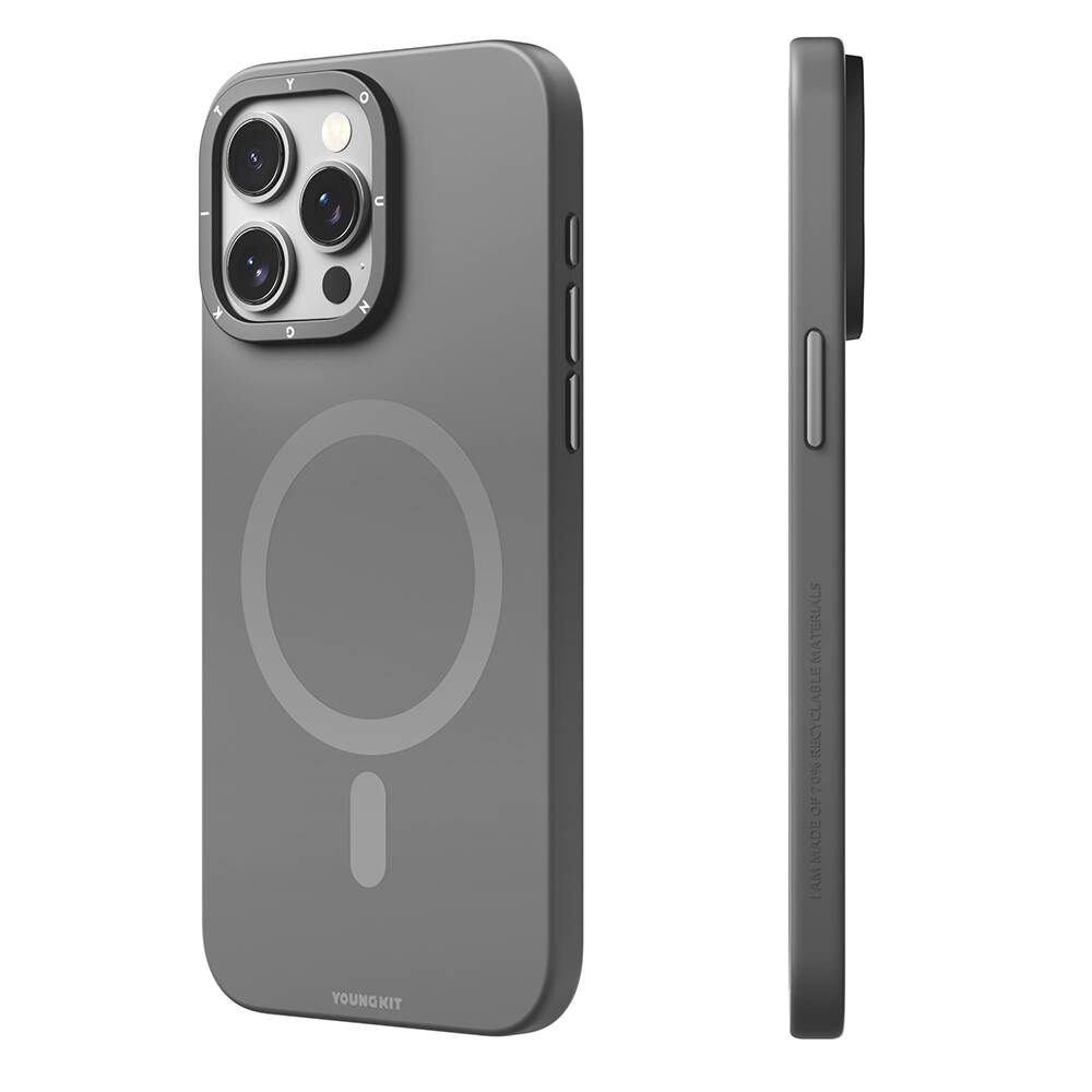 Apple iPhone 14 Pro Max Kılıf M-safe Şarj Özellikli Çizilmeye ve Aşınmaya Dayanıklı Youngkit Velvet Serisi Kapak