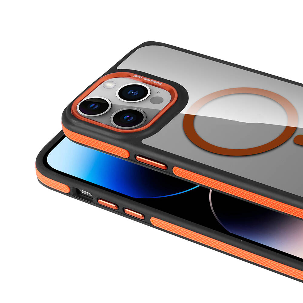 Apple iPhone 14 Pro Max Kılıf M-safe Şarj Özellikli Mat Görünümlü Zore Solo Kapak - Görsel 2