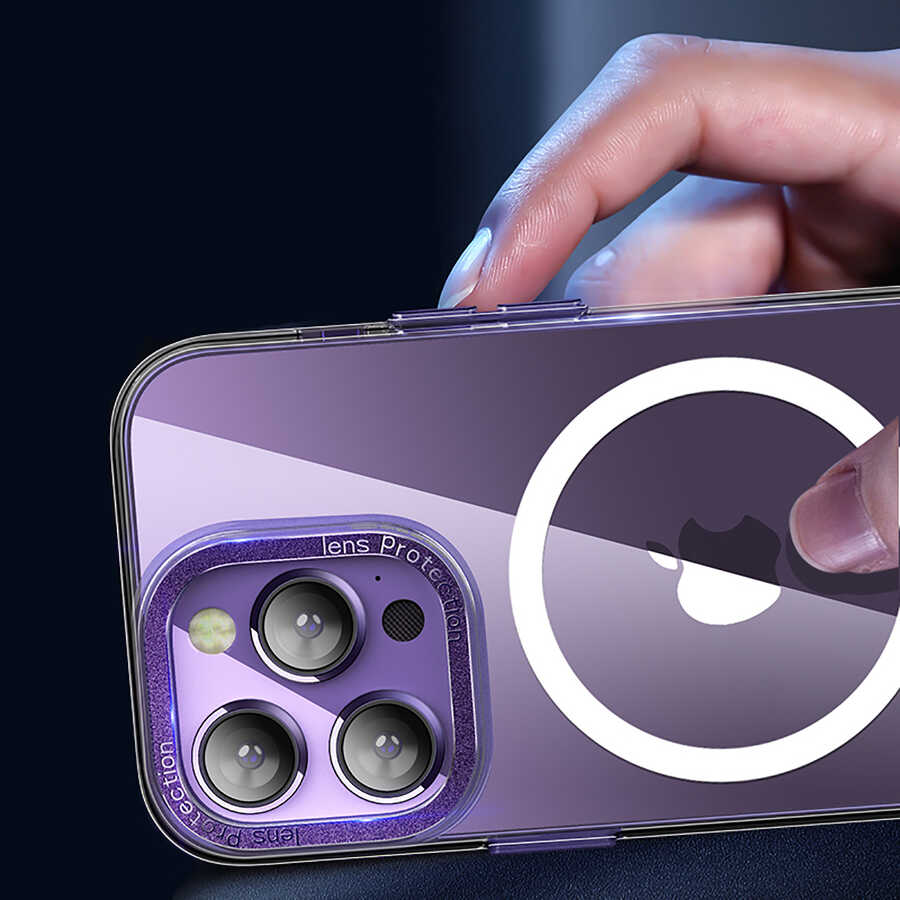 Apple iPhone 14 Pro Max Kılıf M-safe Şarj Özellikli Sert PC Zore Fuya Kapak