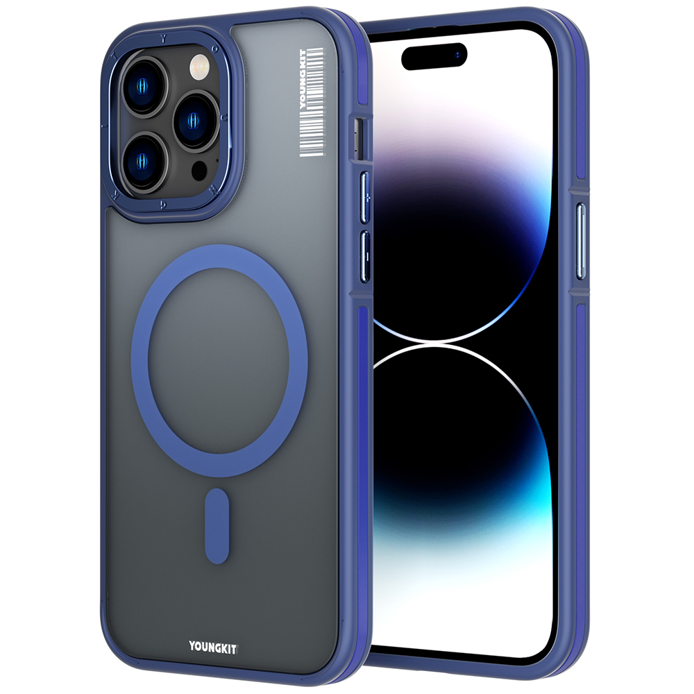 Apple iPhone 14 Pro Max Kılıf M-safe Şarj Özellikli Youngkit Rock Sand Serisi Kapak