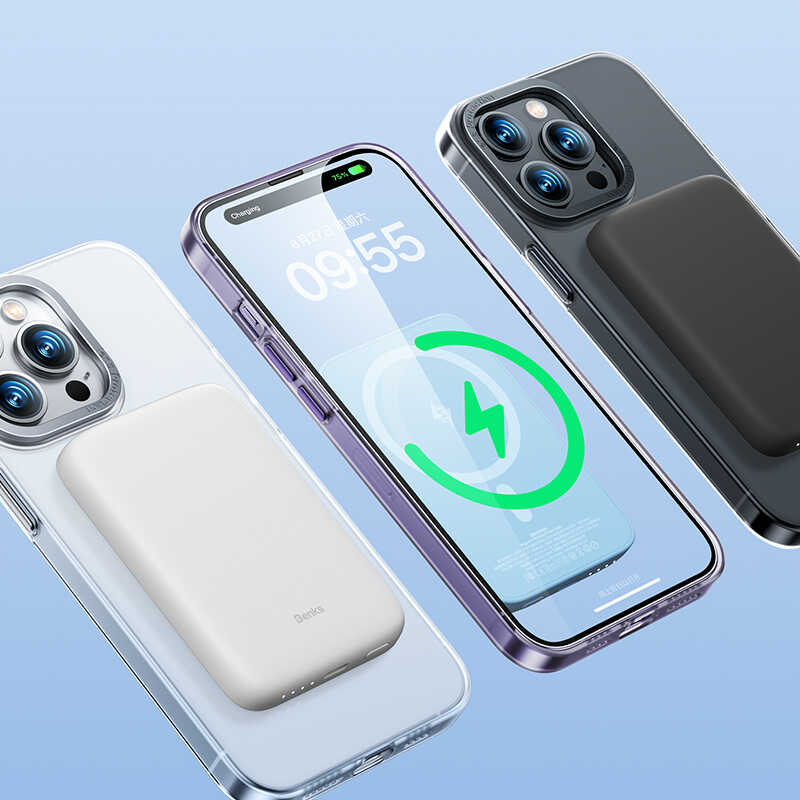 Apple iPhone 14 Pro Max Kılıf Wireless Şarj Destekli Benks Magnetik Haze Kapak - Görsel 7