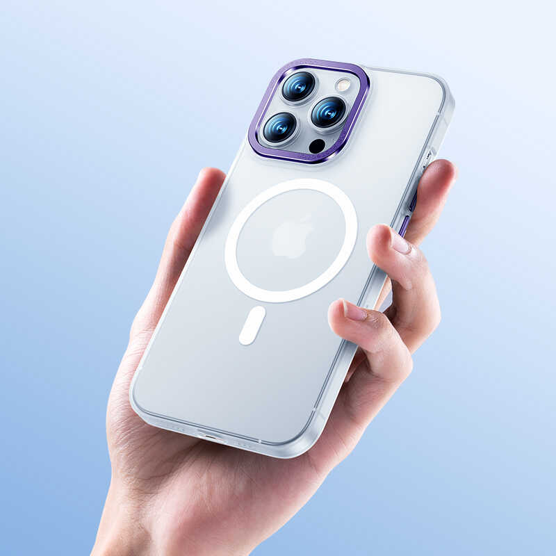 Apple iPhone 14 Pro Max Kılıf Wireless Şarj Destekli Benks Magnetik Haze Kapak - Görsel 5