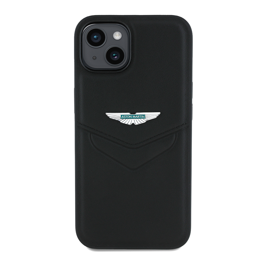 Apple iPhone 15 Kılıf Aston Martin Orjinal Lisanslı Victory Dizayn PU Deri Metal Logolu Kapak - Görsel 3