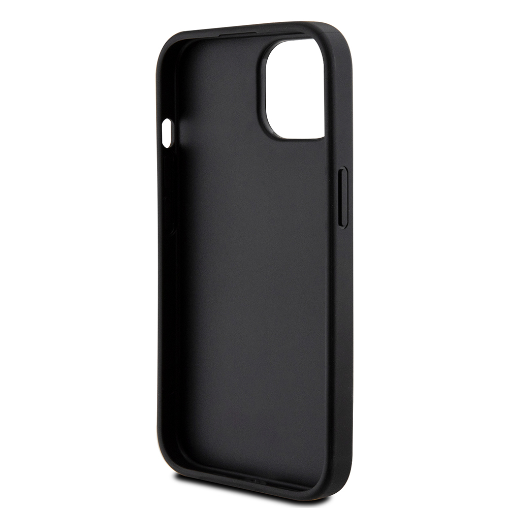Apple iPhone 15 Kılıf Guess Orjinal Lisanslı Gül Baskılı Büyük Metal Logo Dizaynlı Kapak
