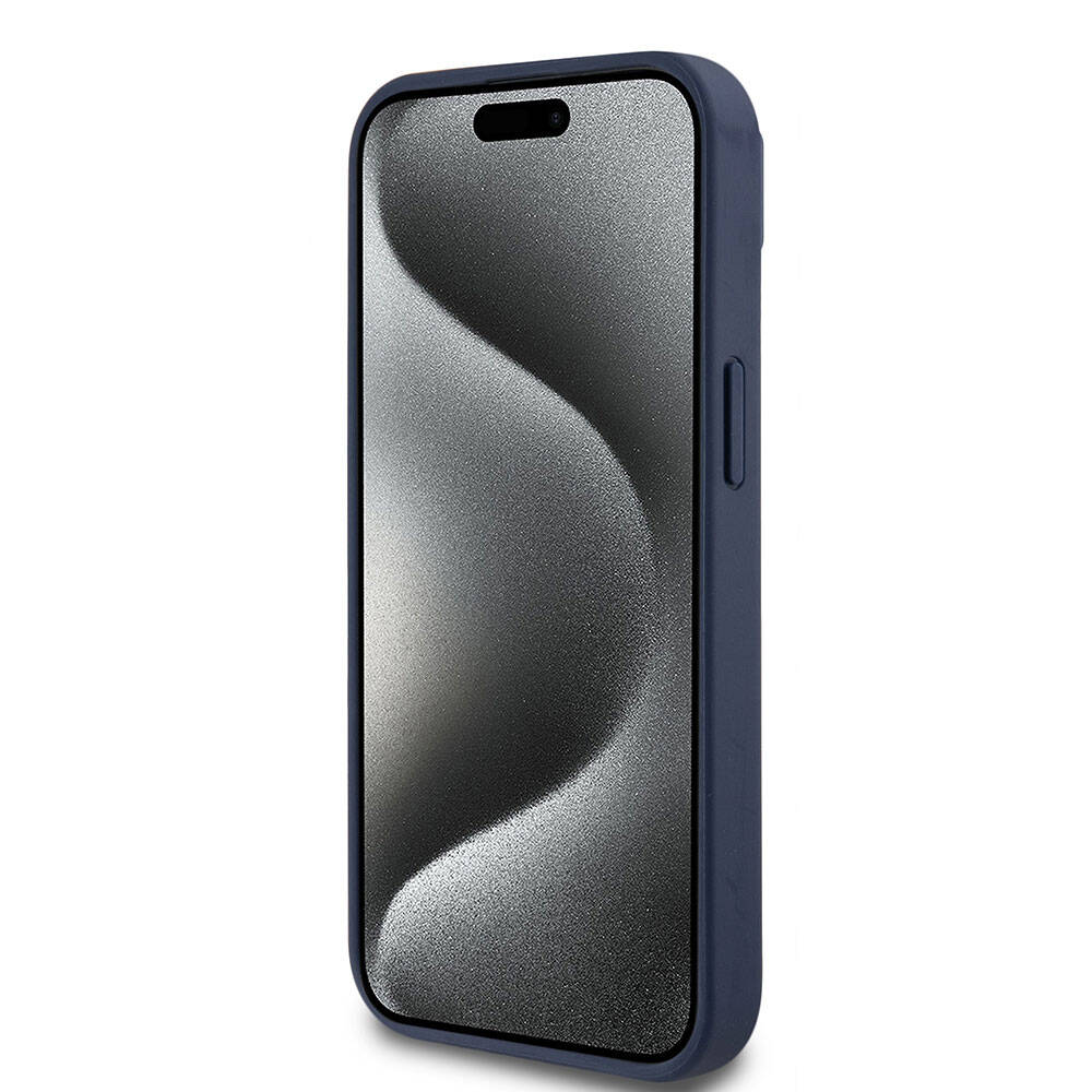 Apple iPhone 15 Kılıf Lacoste Orjinal Lisanslı M-safe Şarj Özellikli PU Deri Görünümlü Karışık Monogram Desenli Kapak - Görsel 5