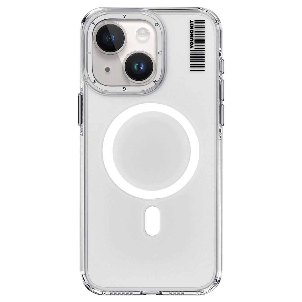 Apple iPhone 15 Kılıf M-safe Şarj Özellikli Şeffaf Youngkit Crystal Shield Serisi Kapak