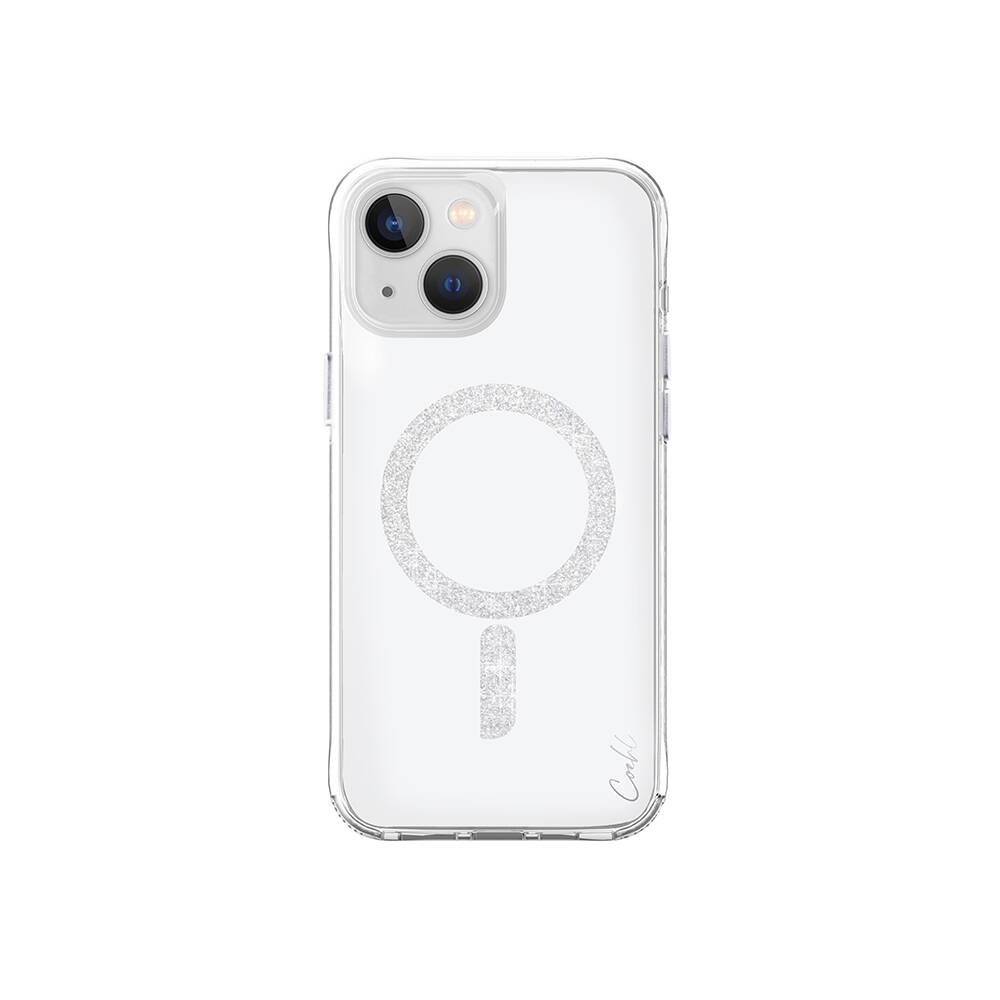 Apple iPhone 15 Kılıf M-safe Şarj Özellikli Simli Magnetik Coehl Glace Kapak