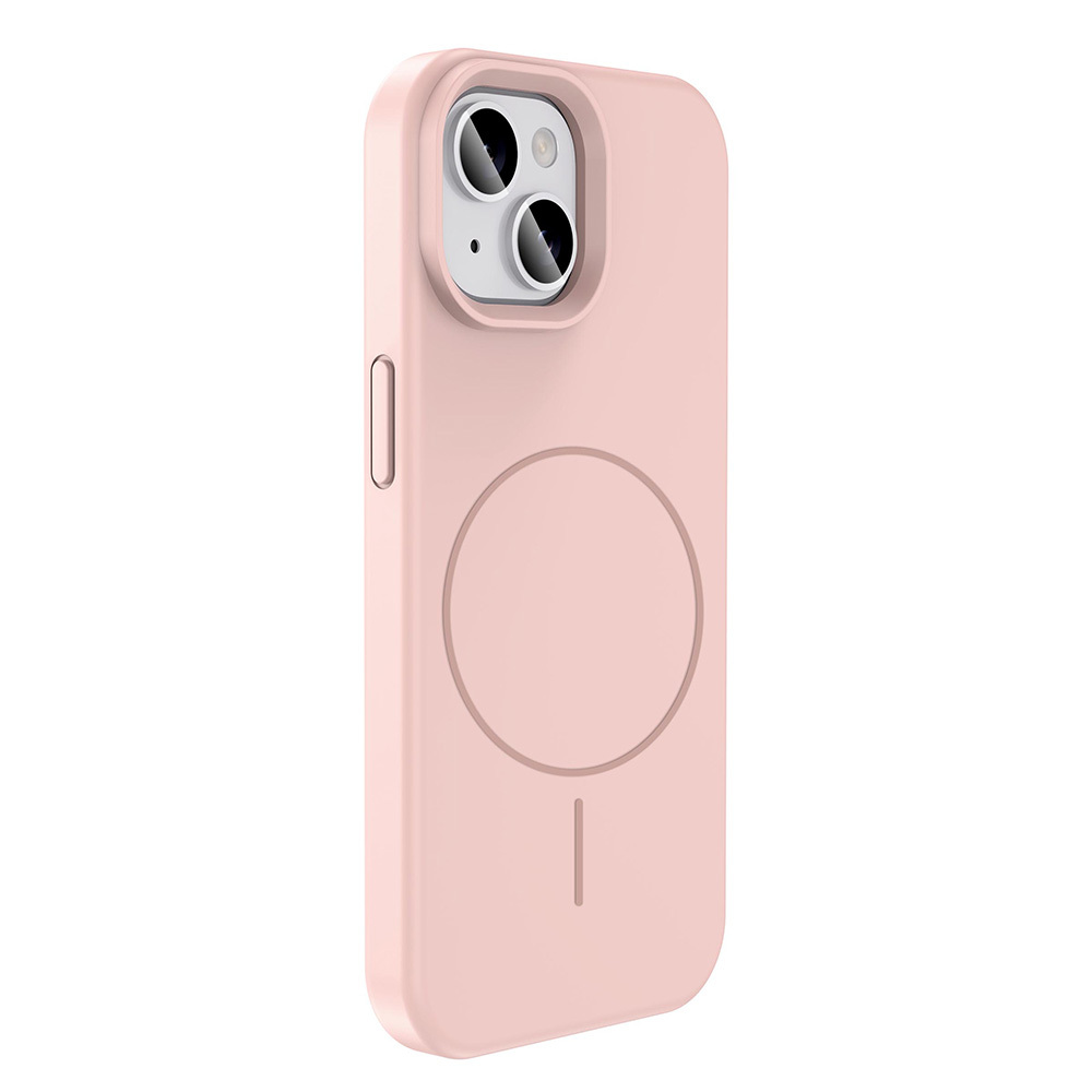 Apple iPhone 15 Kılıf M-safe Şarj Özellikli Sıvı Teknolojili Silinebilir Sert Zore Kivi Kapak