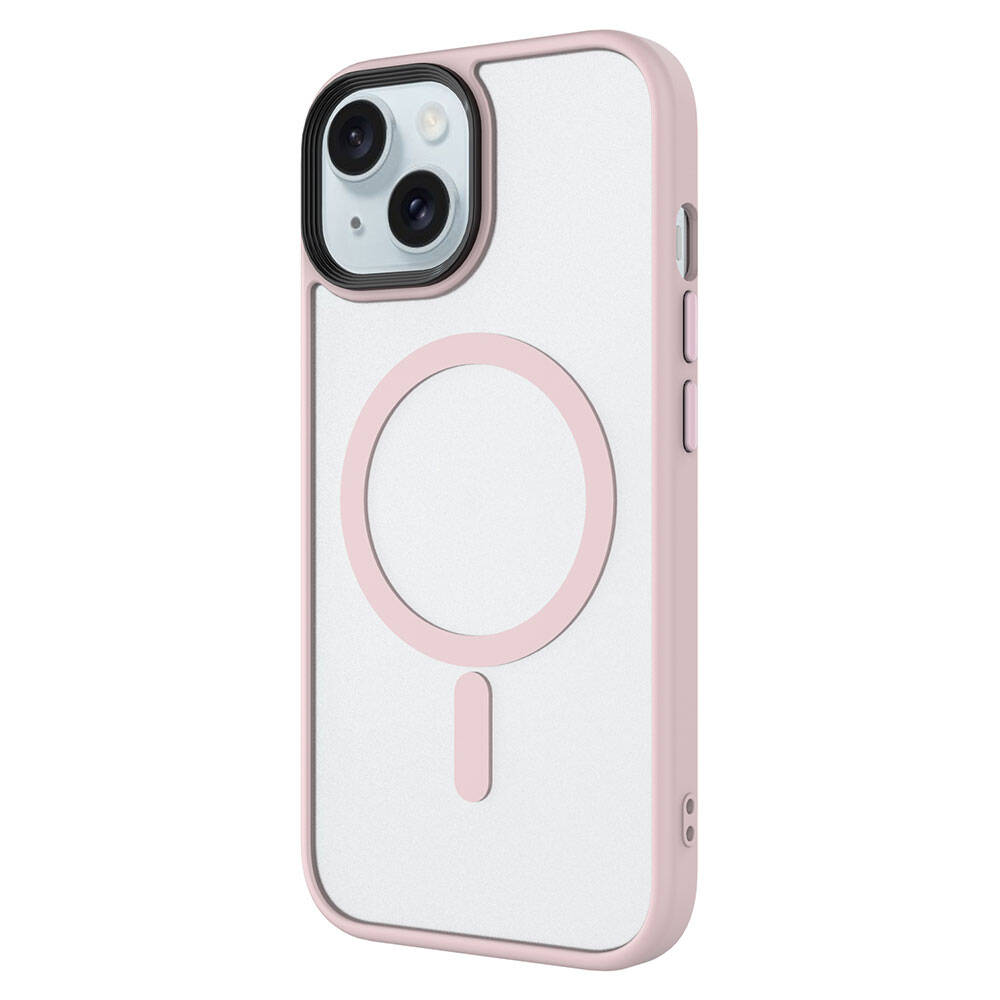 Apple iPhone 15 Kılıf Mat Arka Yüzey Wireless Şarj Özellikli Zore Flet M-safe Kapak - Görsel 2