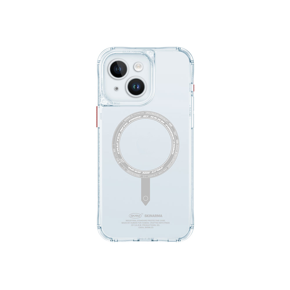 Apple iPhone 15 Kılıf SkinArma Şeffaf Airbag Tasarımlı M-safe Şarj Özellikli Saido Kapak