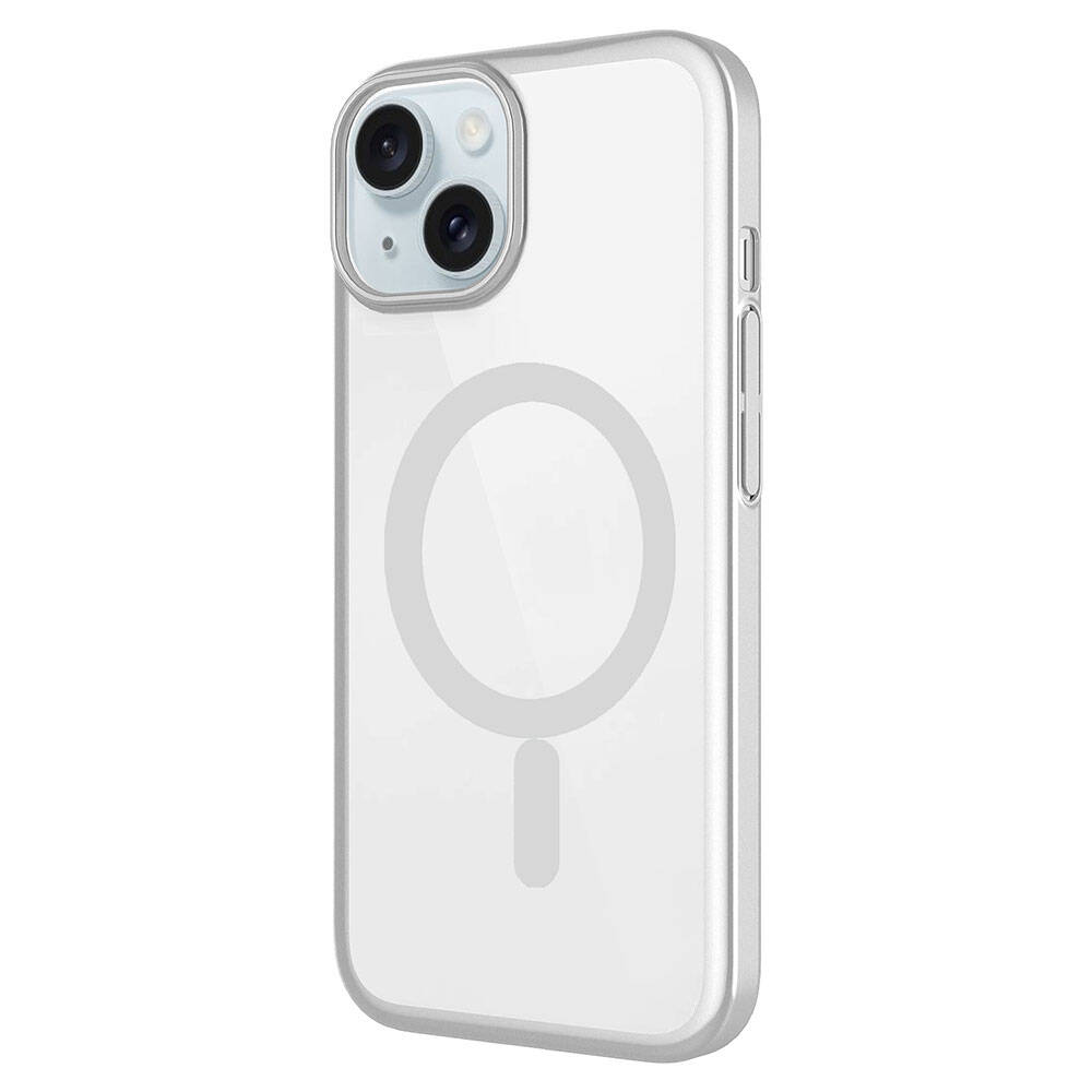 Apple iPhone 15 Kılıf Wireless Şarj Özellikli Sert PC Zore Mat Riksos M-safe Kapak