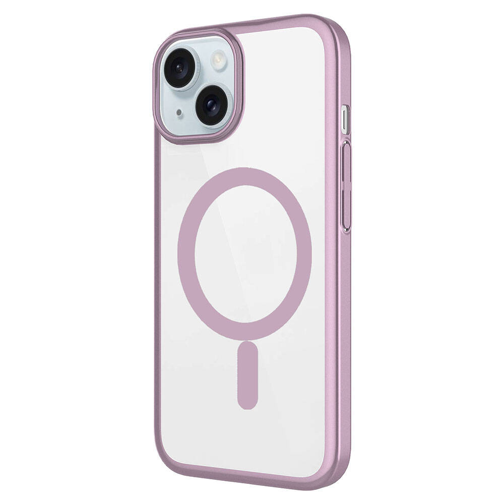 Apple iPhone 15 Kılıf Wireless Şarj Özellikli Sert PC Zore Mat Riksos M-safe Kapak