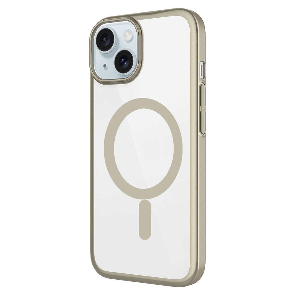 Apple iPhone 15 Kılıf Wireless Şarj Özellikli Sert PC Zore Mat Riksos M-safe Kapak