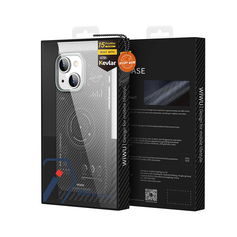 Apple iPhone 15 Kılıf Wiwu HHX-016 Karbon Fiber 600D Mars Kevlar Kapak - Görsel 5