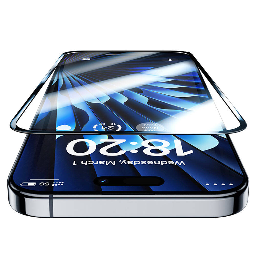 Apple iPhone 15 Plus Benks Glass Warrior Safir Coating Ekran Koruyucu + Kolay Uygulama Aparatlı - Görsel 6