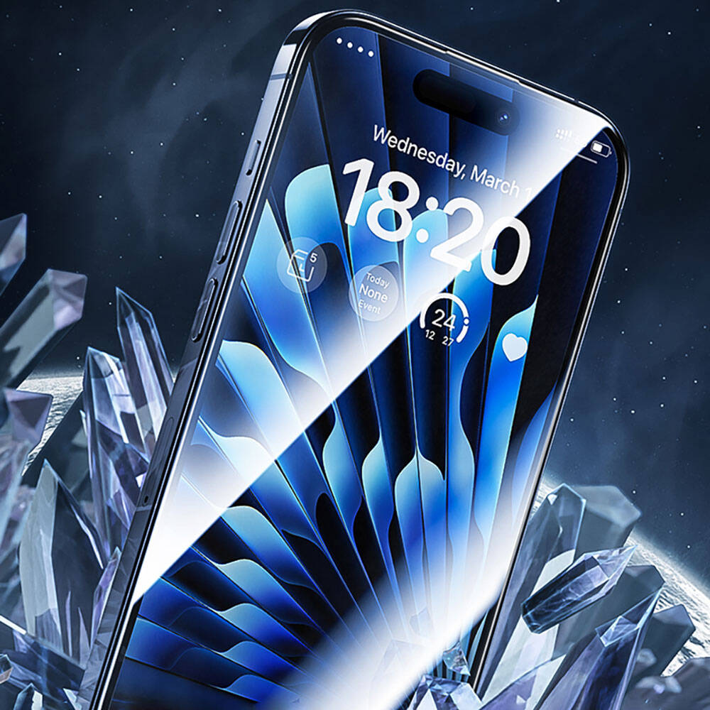 Apple iPhone 15 Plus Benks Glass Warrior Safir Coating Ekran Koruyucu + Kolay Uygulama Aparatlı - Görsel 9