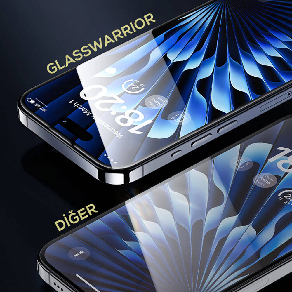 Apple iPhone 15 Plus Benks Glass Warrior Safir Coating Ekran Koruyucu + Kolay Uygulama Aparatlı - Görsel 12