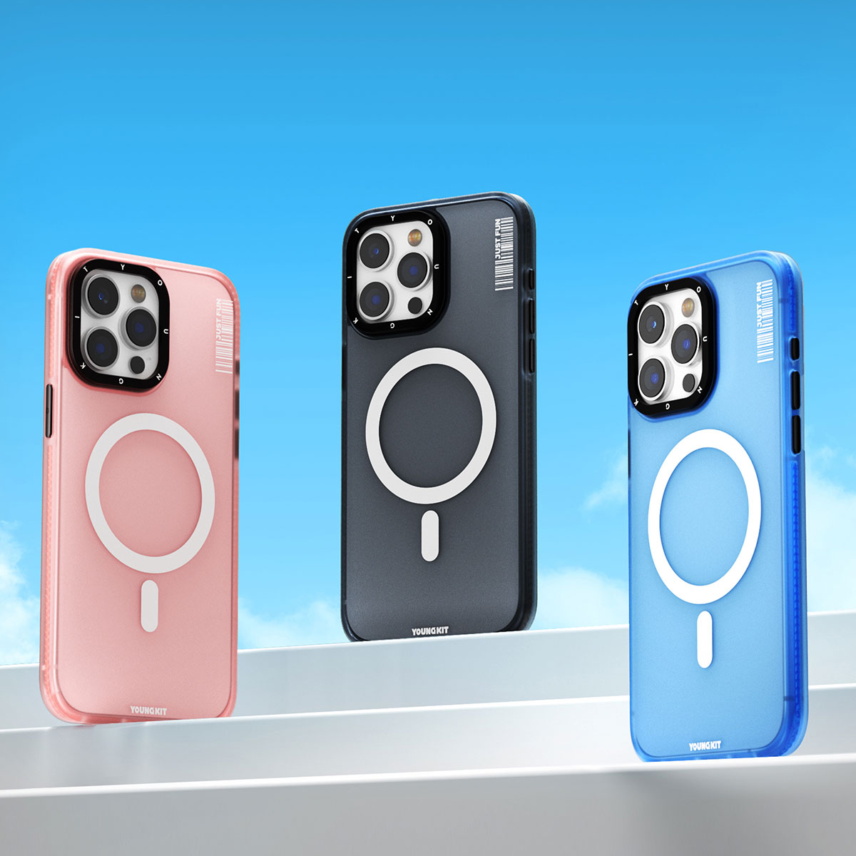 Apple iPhone 15 Plus Kılıf M-safe Şarj Özellikli Youngkit Colored Sand Serisi Kapak - Görsel 7