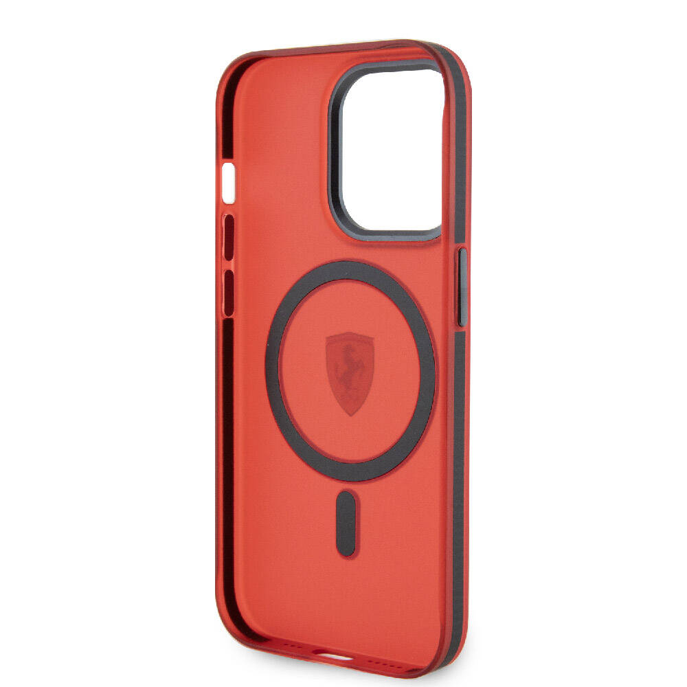 Apple iPhone 15 Pro Kılıf Ferrari Orjinal Lisanslı M-safe Şarj Özellikli Kontrast Bumper Kapak - Görsel 13