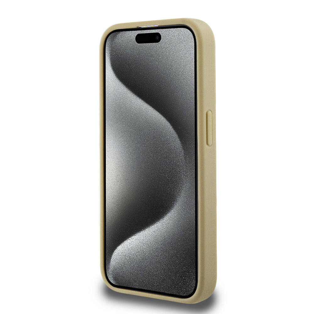 Apple iPhone 15 Pro Kılıf Hello Kitty Orjinal Lisanslı M-safe Şarj Özellikli Kitty Head Deri Kapak - Görsel 3