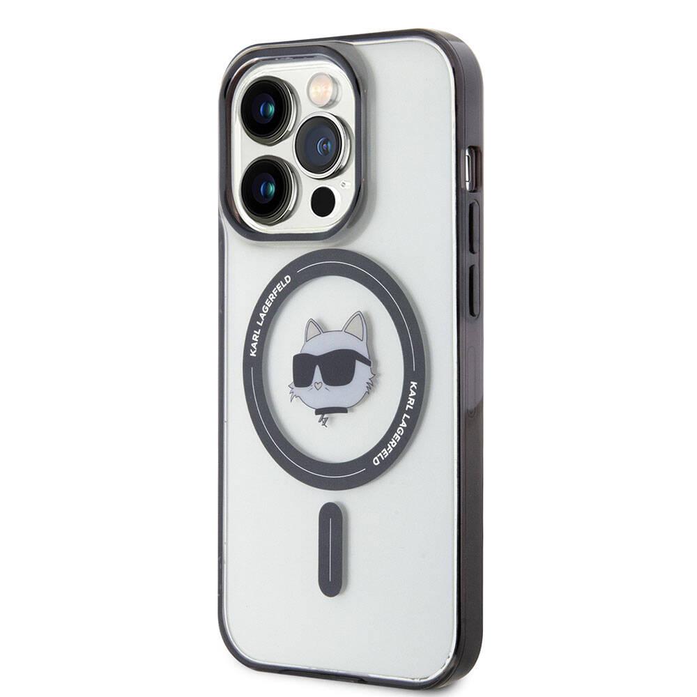 Apple iPhone 15 Pro Kılıf Karl Lagerfeld M-safe Şarj Özellikli IML Choupette Orjinal Lisanslı Kapak - Görsel 2