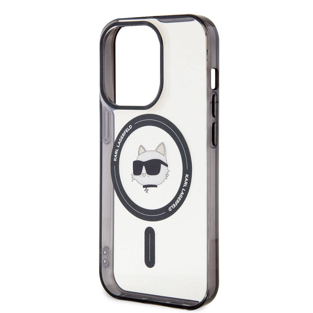 Apple iPhone 15 Pro Kılıf Karl Lagerfeld M-safe Şarj Özellikli IML Choupette Orjinal Lisanslı Kapak - Görsel 5