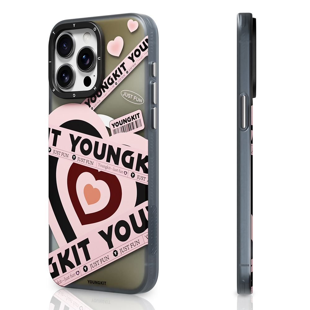 Apple iPhone 15 Pro Kılıf M-safe Şarj Özellikli Airbagli Çift Katmanlı Youngkit Flipped Serisi Kapak