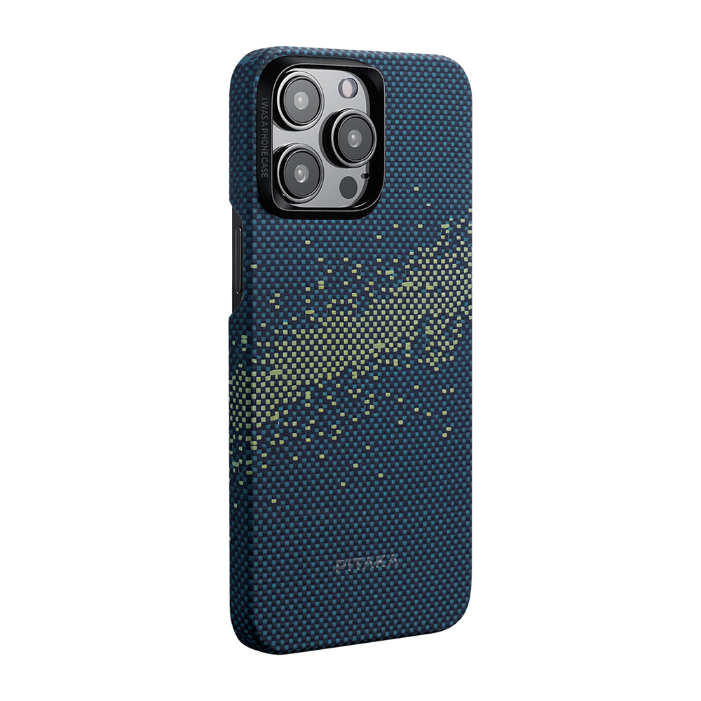 Apple iPhone 15 Pro Kılıf M-safe Şarj Özellikli Aramid Fiber Pitaka Tactile Woven Starpeak Serisi Milky Way Galaxy Kapak
