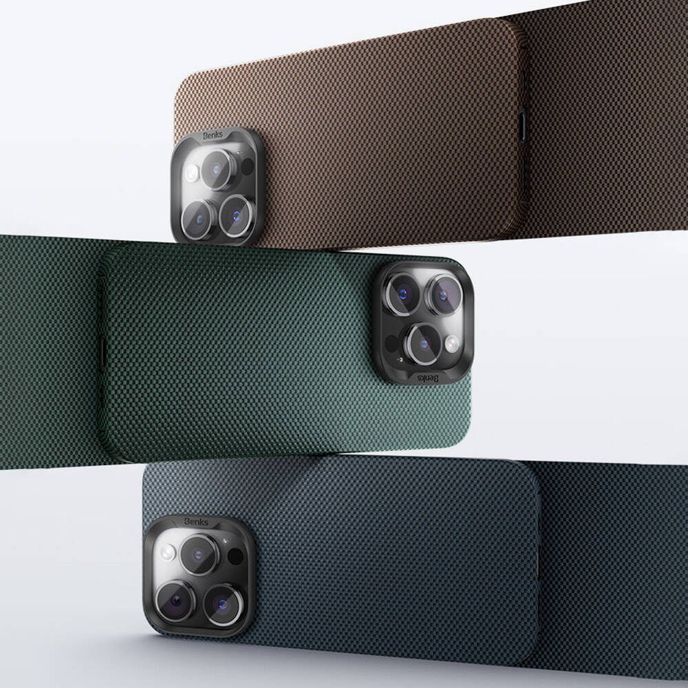 Apple iPhone 15 Pro Kılıf M-safe Şarj Özellikli Benks ArmorTint Serisi ArmorAir Kevlar Kapak