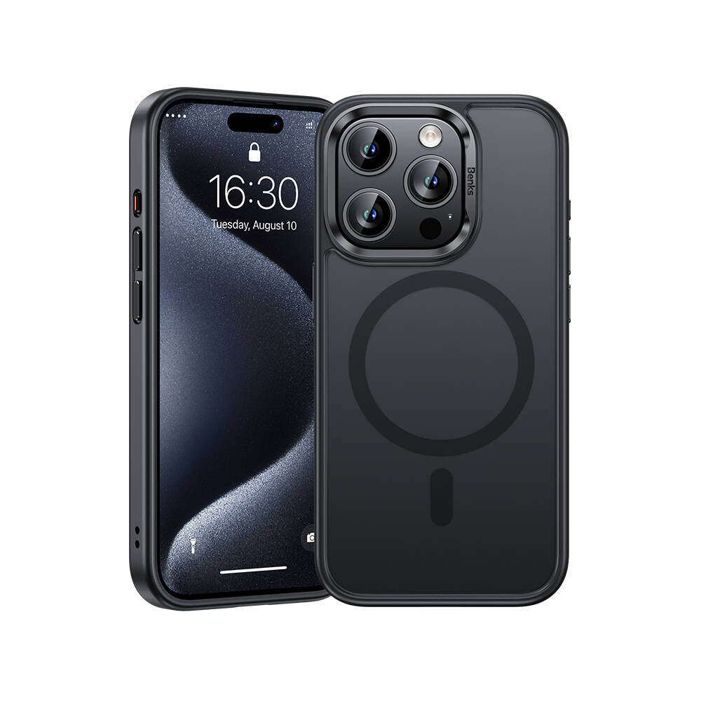 Apple iPhone 15 Pro Kılıf M-safe Şarj Özellikli Benks Mist Protective Kapak