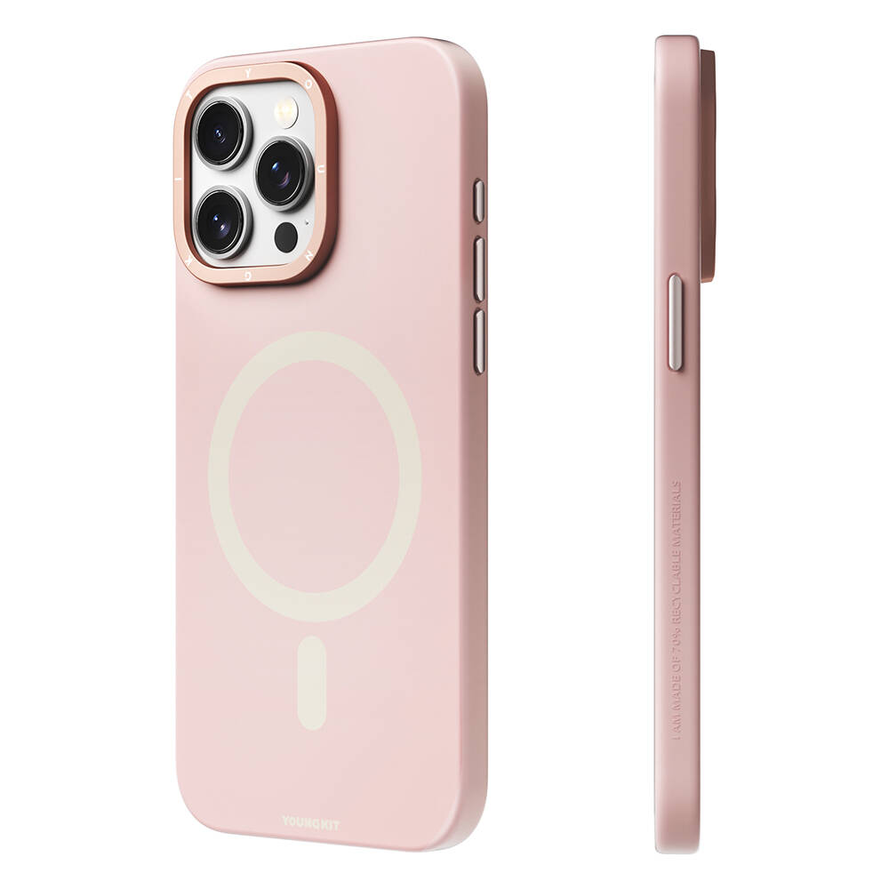 Apple iPhone 15 Pro Kılıf M-safe Şarj Özellikli Çizilmeye ve Aşınmaya Dayanıklı Youngkit Velvet Serisi Kapak