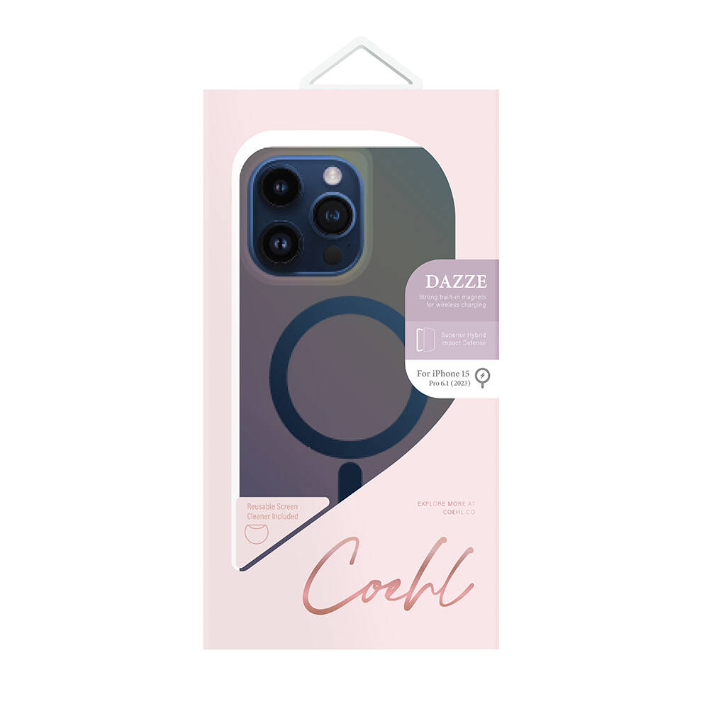 Apple iPhone 15 Pro Kılıf M-safe Şarj Özellikli Mistik Mor Renkli Coehl Dazze Kapak - Görsel 2